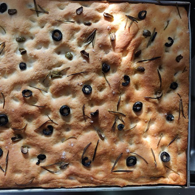 Focaccia with Olive & Rosemary